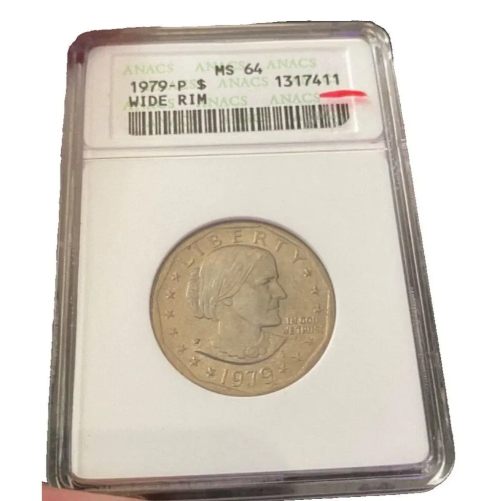 1979-P Wide Rim SUSAN B ANTHONY Dollar PCGS MS-64 - Picture 5 of 6